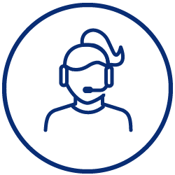 person with headset icon
