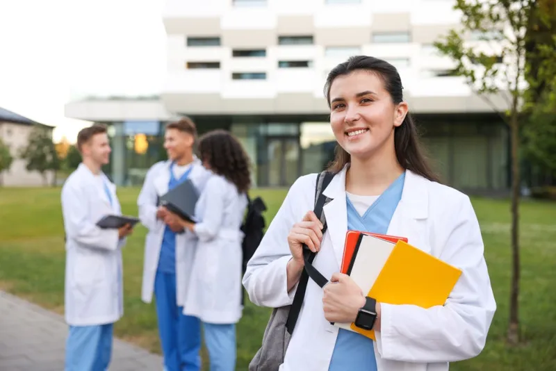 A pre-med student pursuing an advanced nursing degree