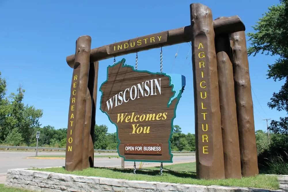 A sign welcoming nurses to Wisconsin