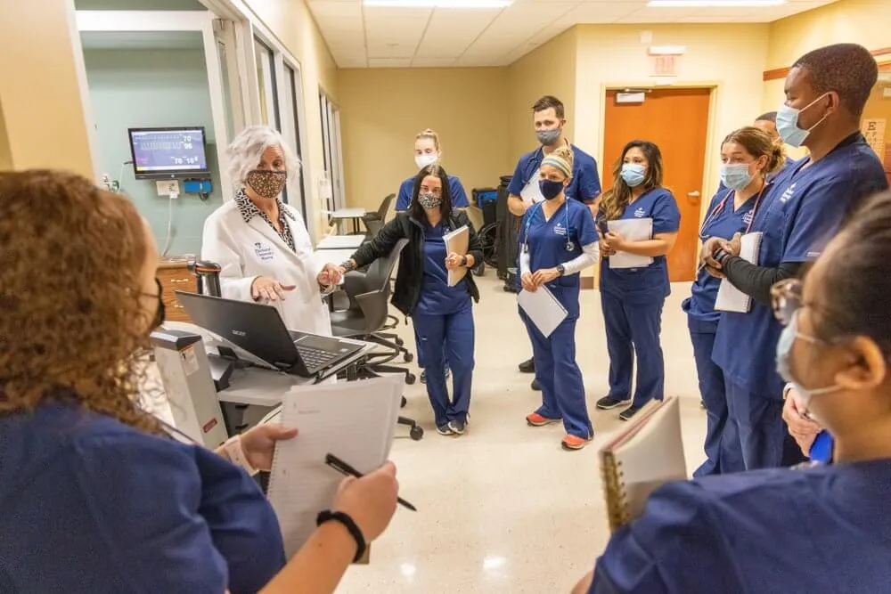 A group of MENP students during their on campus residency