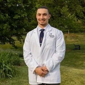 Partial-body shot of Ben Boldt, Elmhurt University