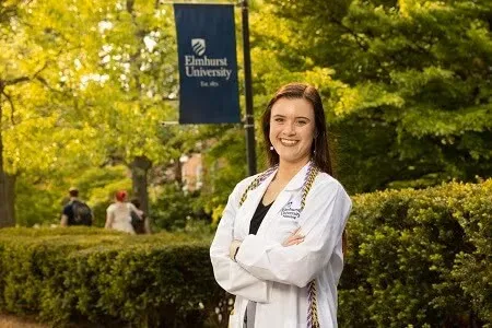 Partial-body shot of Danielle Corliss, Elmhurt University