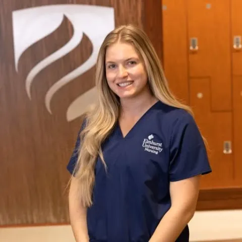 Partial-body shot of Breana Sutter, Elmhurt University