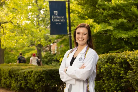 EUO student outside